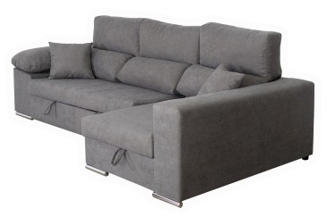 Sofá chaiselonge Cama CAGLIARI Gris al MEJOR PRECIO