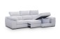 Chaiselongue direito DAMASCO 285 Cm Cinzento prateado (Cama)