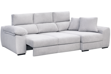 Chaiselongue 3 plazas DAMASCO 285 cm Gris (Cama) al MEJOR PRECIO