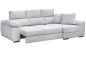 Chaiselongue direito DAMASCO 285 Cm Cinzento prateado (Cama)