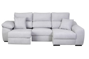 Chaiselongue 3 plazas DAMASCO 285 cm Gris (Cama) al MEJOR PRECIO