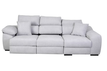 Chaiselongue 3 plazas DAMASCO 285 cm Gris (Cama) al MEJOR PRECIO