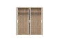 Armario 4 Puertas KIARA 196 cm Roble y Blanco