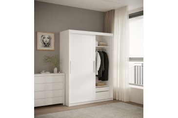 Cómoda com 2 gavetas em branco para interiores de roupeiros