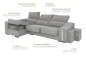 Chaiselongue Esquerda OSCAR Gris Nido