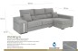 Chaiselongue Derecha OSCAR Gris Nido