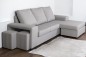 Chaiselongue Derecha AMARANTA Gris Claro