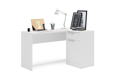 Mesa de escritorio con cajonera blanca Moscou | Compra online