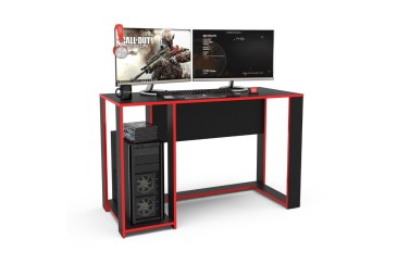 Mesa Gamer SINGAPURA NEGRO/ROJO | 3 años de garantía