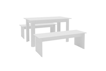 Comprar Conjunto de jantar Arti: Mesa + 2 bancos em branco