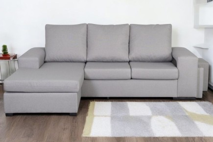 Chaiselongue esquerdo AMARANTA Cinzento claro