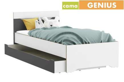 Elegante cama individual de diseño