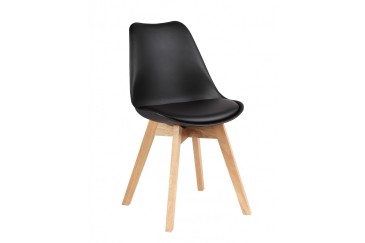 Conjunto de 4 cadeiras BEECH Design em preto