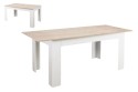 Mesa comedor extensible ASTRID Roble y Blanco