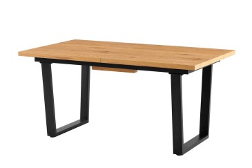 Mesa de jantar retangular 160/200x90 com pernas pretas ao MELHOR PREÇO