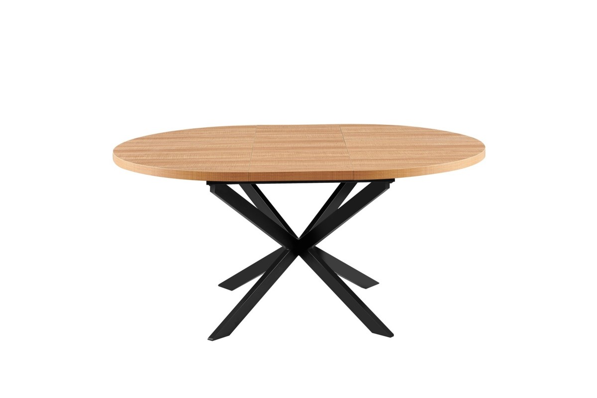 Mesa de jantar circular extensível JABKO Natural