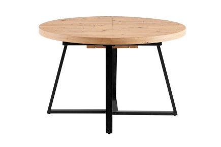 Mesa de jantar circular extensível com pernas metálicas ao MELHOR PREÇO