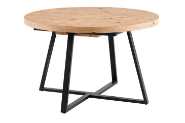 Mesa de jantar circular extensível com pernas metálicas ao MELHOR PREÇO