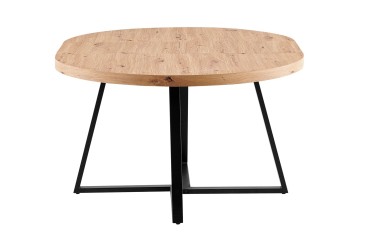 Mesa de jantar circular extensível com pernas metálicas ao MELHOR PREÇO