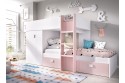 Cama Tren GROE Blanco/Rosa (Reversible)