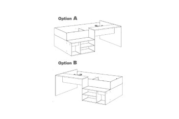 Pack SAVING Cama para jovens KRIC + estrado + colchão 90x190