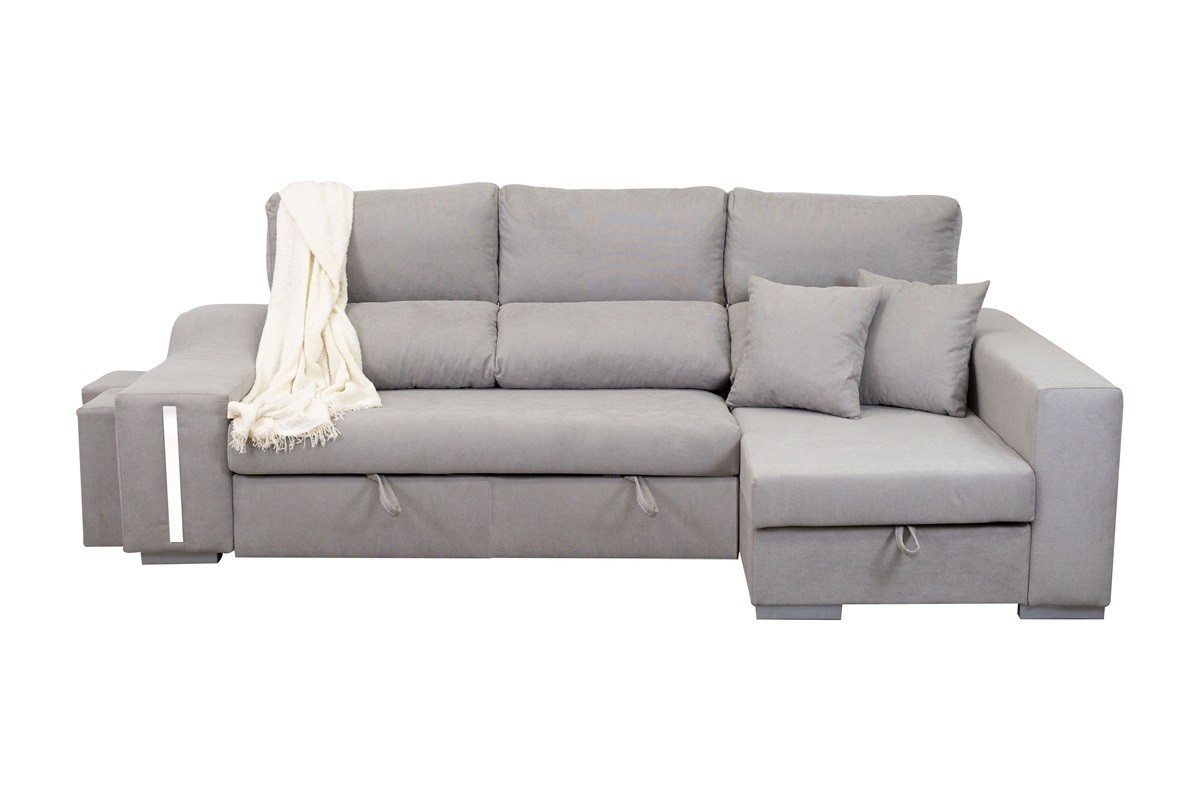 Chaiselongue Cama Derecha AMARETTO Gris