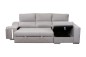 Chaiselongue Cama Derecha AMARETTO Gris