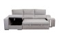 Chaiselongue Cama Izquierda AMARETTO Gris