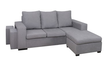 Sofá Chaiselongue de Diseño 3P reversible en color GRIS al MEJOR PRECIO