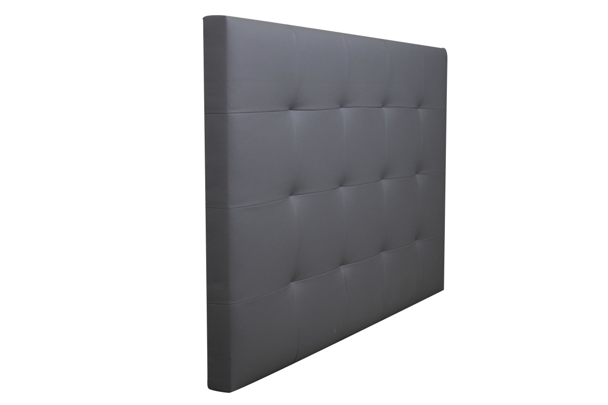 Cabeceira 344 Cinzento Leatherette Cinzento 155x100