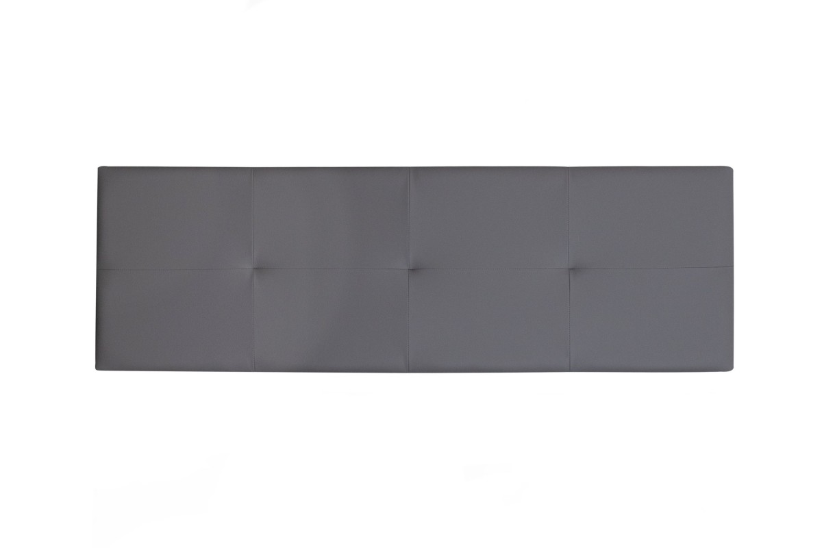 Cabeceira 344 Cinzento Leatherette Cinzento 155x50