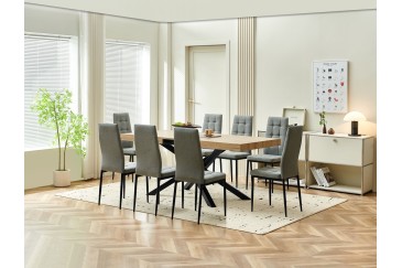 Mesa de jantar extensível 140/180x90 com pernas de metal ao MELHOR PREÇO