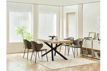 Mesa de jantar extensível 140/180x90 com pernas de metal ao MELHOR PREÇO