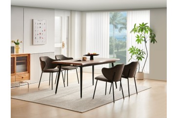 Mesa de jantar extensível 160/220x90 com pernas pretas ao MELHOR PREÇO