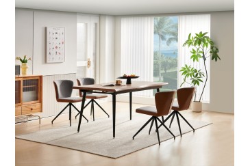 Mesa de jantar extensível 160/220x90 com pernas pretas ao MELHOR PREÇO