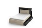 Cama compacta LIFE Carvalho e Preto