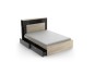 Cama compacta LIFE Carvalho e Preto