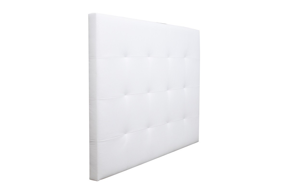 Cabeceira para cama 344 Leatherette Branco 155x100