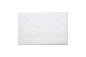 Cabeceira para cama 344 Leatherette Branco 155x100