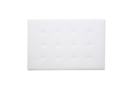 Cabeceira para cama 344 Leatherette Branco 155x100