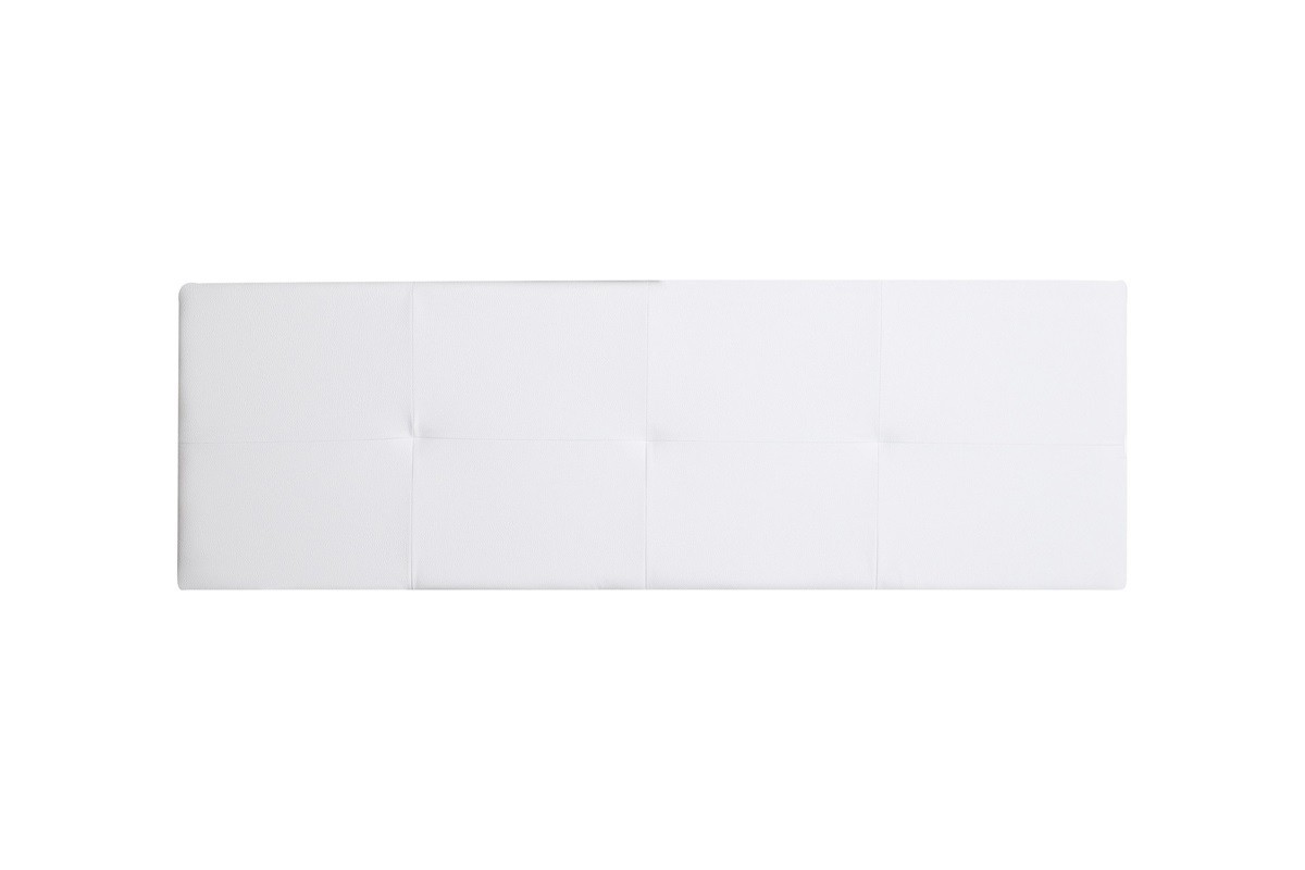 Cabeceira para cama 344 Leatherette Branco 155x50