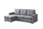 Sofá-cama Chaiselongue BRIENNE Cinzento REVERSÍVEL