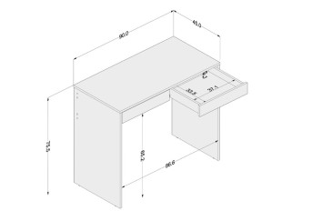 Secretária e mesa de computador branca TIJUCA