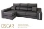 Chaiselongue esquerdo OSCAR Cinzento escuro (sNido1)