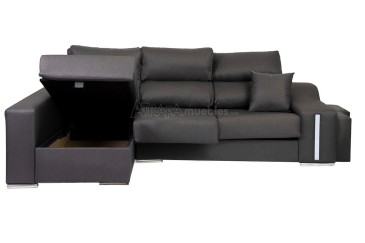 Sofá chaise lounge OSCAR em cinzento escuro ao MELHOR PREÇO