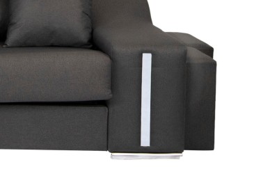 Sofá chaise lounge OSCAR em cinzento escuro ao MELHOR PREÇO