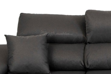 Sofá chaise lounge OSCAR em cinzento escuro ao MELHOR PREÇO