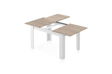 PACK Mesa MEDITERRANEO + 4 Sillas NORDIC Blancas diseño