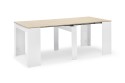 Mesa Consola extensible ALLONGO 250 Blanco y Roble