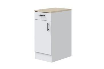 Mueble bajo de cocina 40 cm con 1 Puerta 1 Cajón